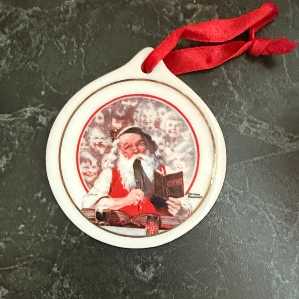 JCPenney Red and White Holiday Ornament